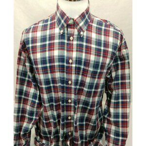 Brooks Brothers Original Polo Cool All Cotton Plaid L/S Button Down Shirt Mens L